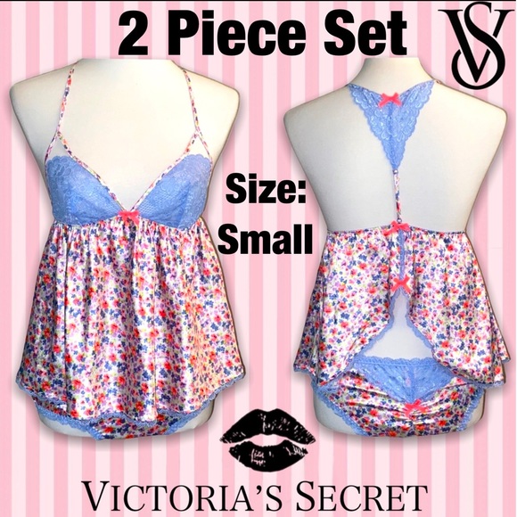 Victoria's Secret Other - NWOT VS Two Piece Coordinated Set Silky Purple Slip + Panty w Lace Lining Size S